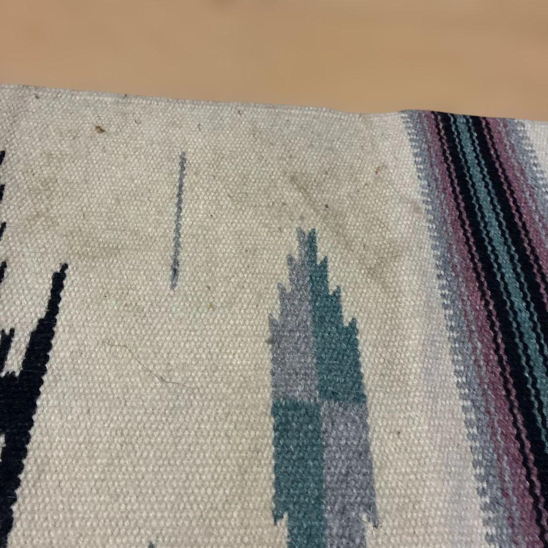 Navajo ナバホ オールド ラグ マット ブラック ベージュ 2pcセット