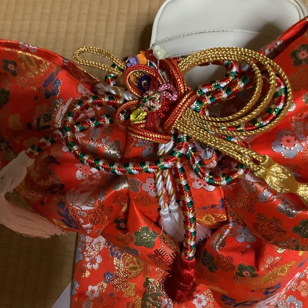 七五三　7歳用作り帯　筥迫セット　帯幅18センチ　草履21センチ