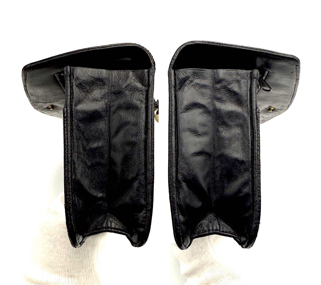 CHANEL キャビアスキン 二つ折り 財布ブルー チェーン付