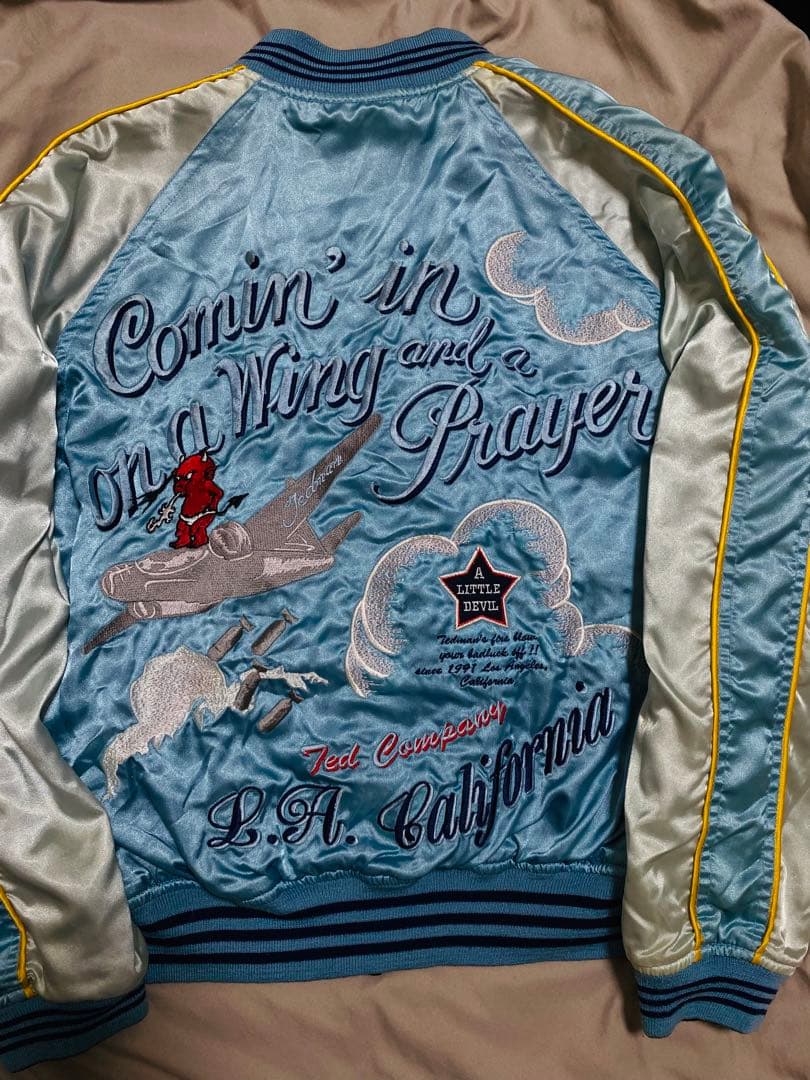 TEDMAN ２面用 日本限定 スカジャン　龍　別珍　サテン