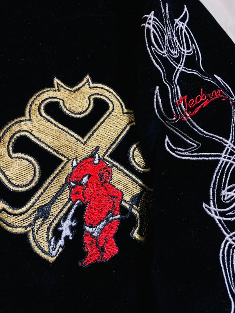 TEDMAN ２面用 日本限定 スカジャン　龍　別珍　サテン