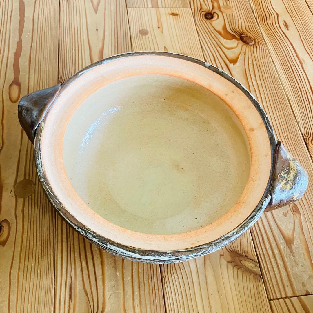 美品　伊賀土鍋 刷毛目 大 （約3～5人用）日本製 民芸