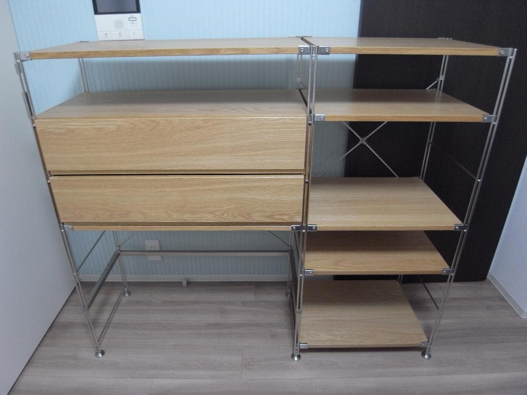【MUJI 無印良品】ステンレスユニットシェルフ 全幅140cm 全高120cm