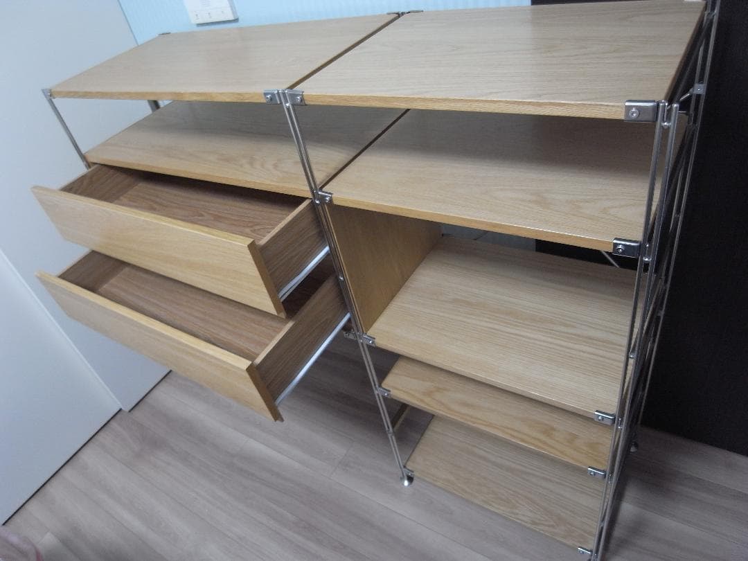 【MUJI 無印良品】ステンレスユニットシェルフ 全幅140cm 全高120cm