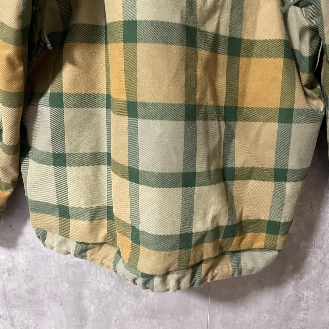 Burtonバートンスキーウェアスノーボードジャケットベージュ緑グリーンチェック