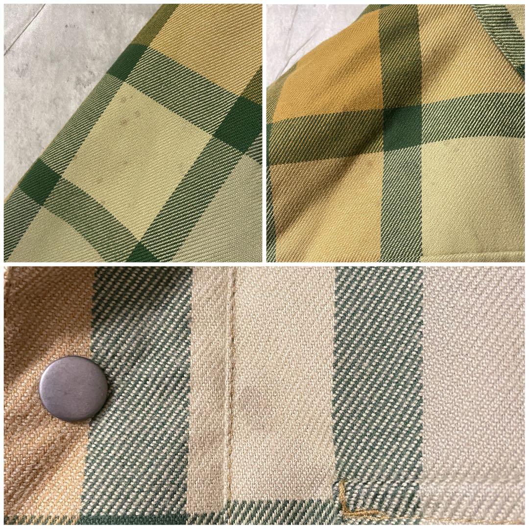 Burtonバートンスキーウェアスノーボードジャケットベージュ緑グリーンチェック