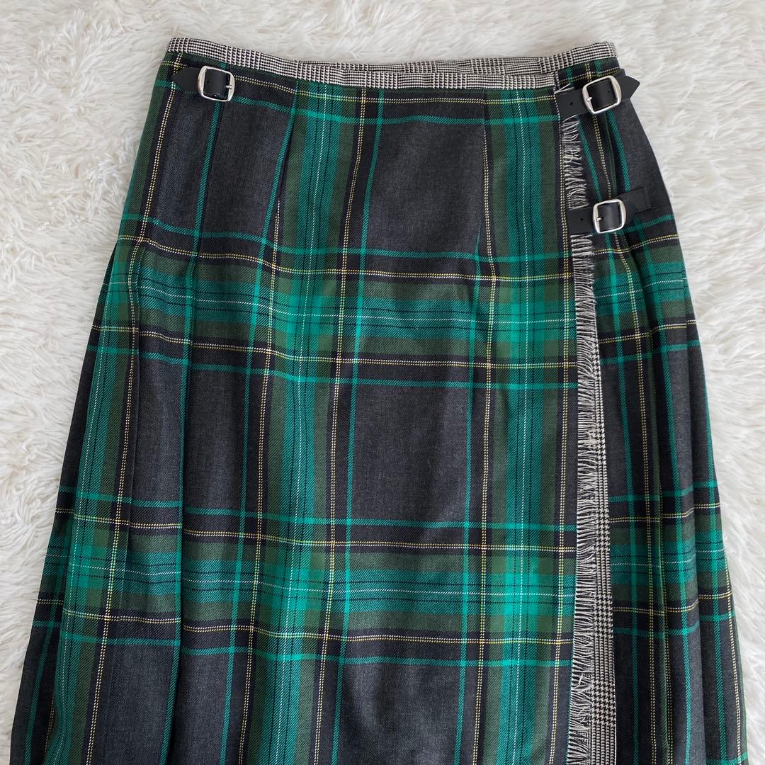 Kiui　極美品☆オニール オブ ダブリン☆プリーツ ロングキルトスカート