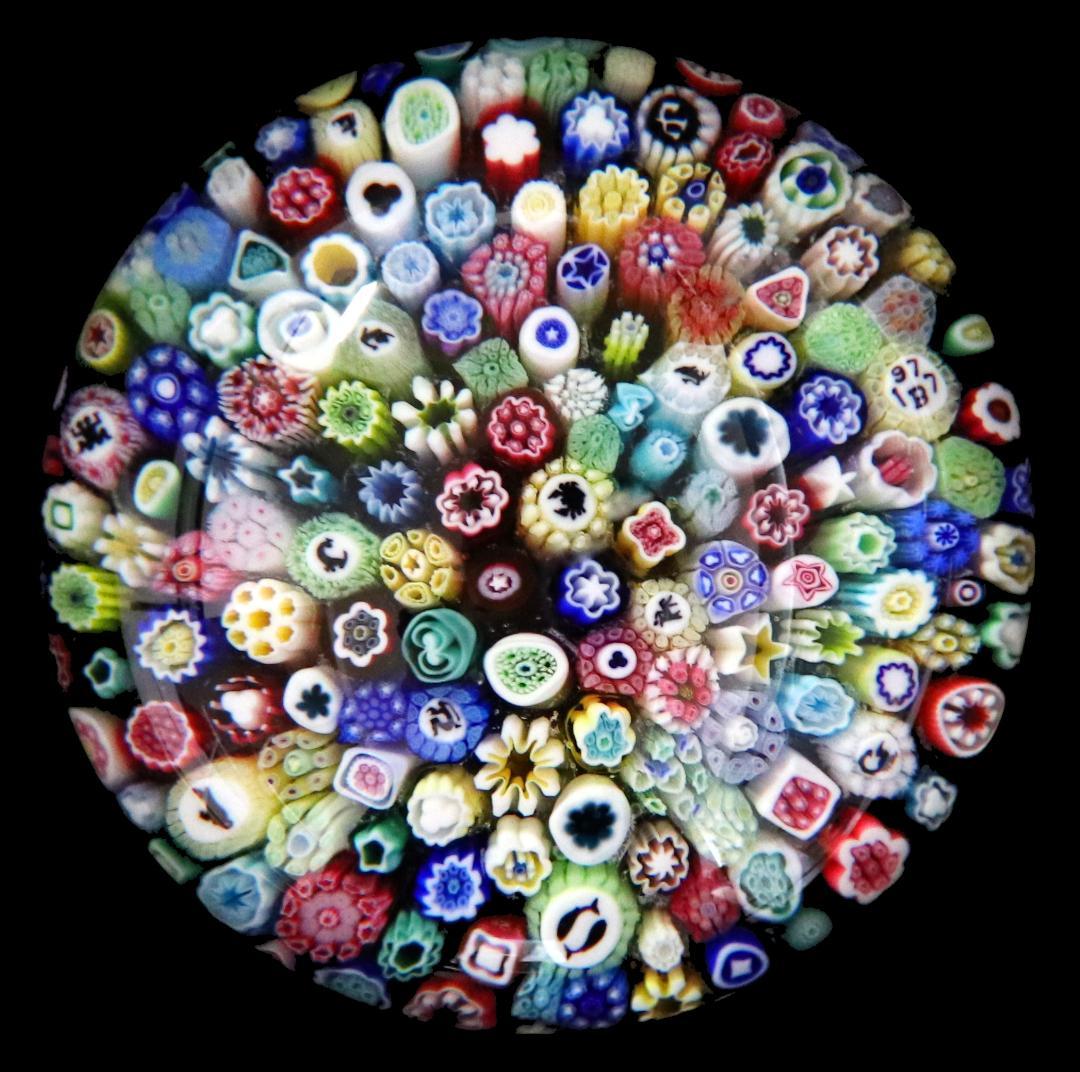 オールド・バカラ 激レア 12星座と花の絨毯 ペーパーウェイト 箱付き 千の花