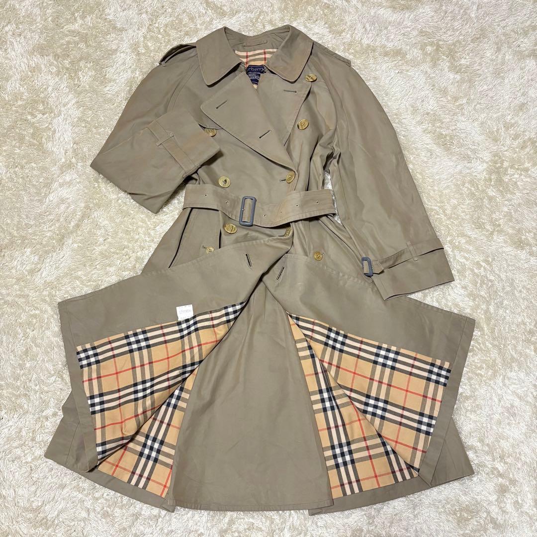 バーバリー トレンチコート ノバチェック ダブル ユニセックス L〜XLサイズ