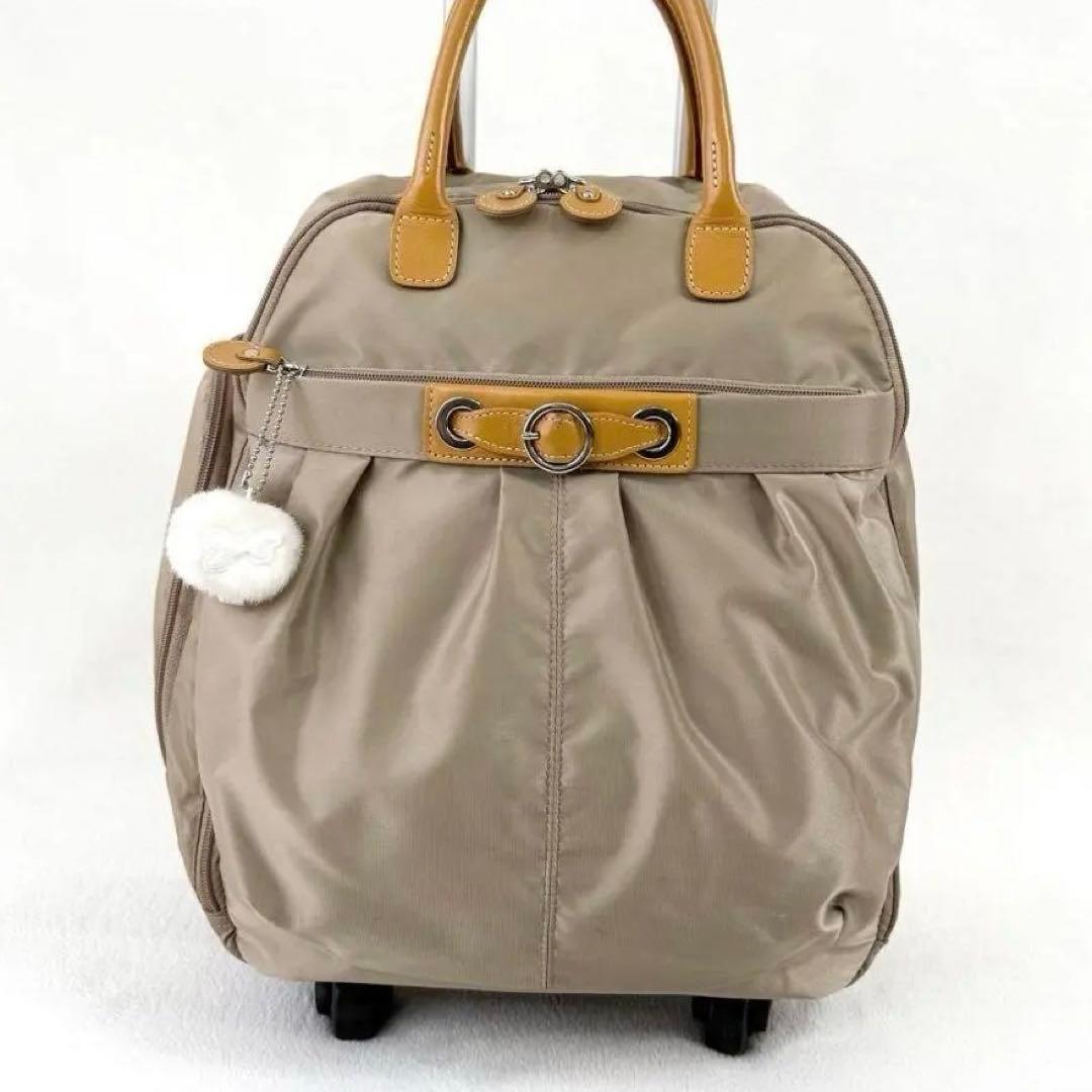 カナナプロジェクト キャリーバッグ キャリーケース 4輪 機内持込み可 ベージュ