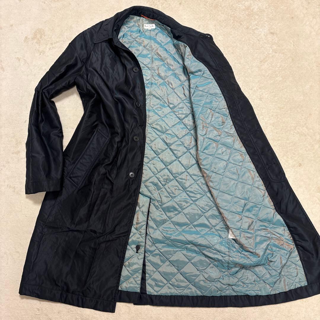 希少⭐️Paul smith London ロングコート　キルティング　ブラック