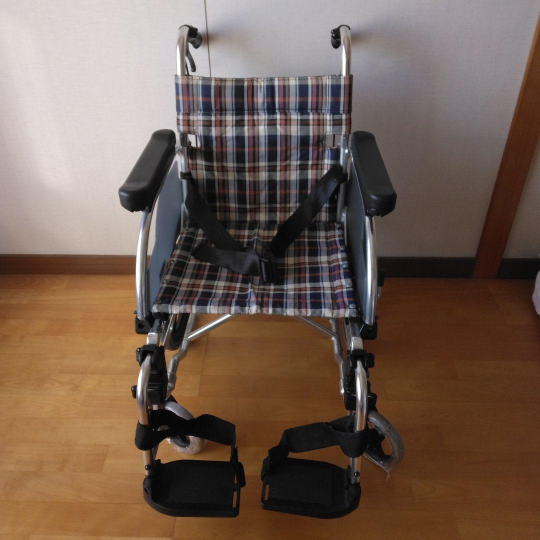 多機能　腰ベルト付き　介助用　車椅子　松永　折り畳み　背折れ