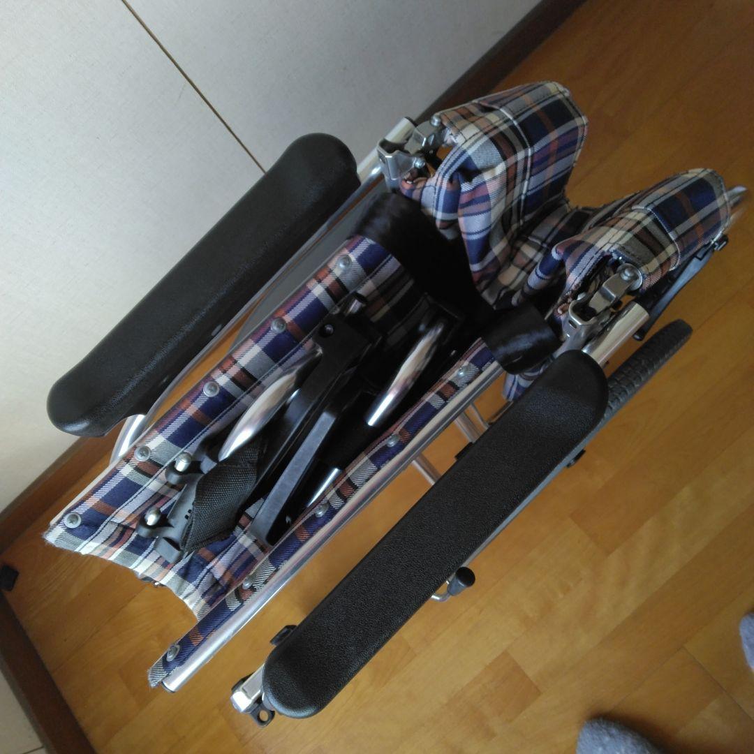 多機能　腰ベルト付き　介助用　車椅子　松永　折り畳み　背折れ