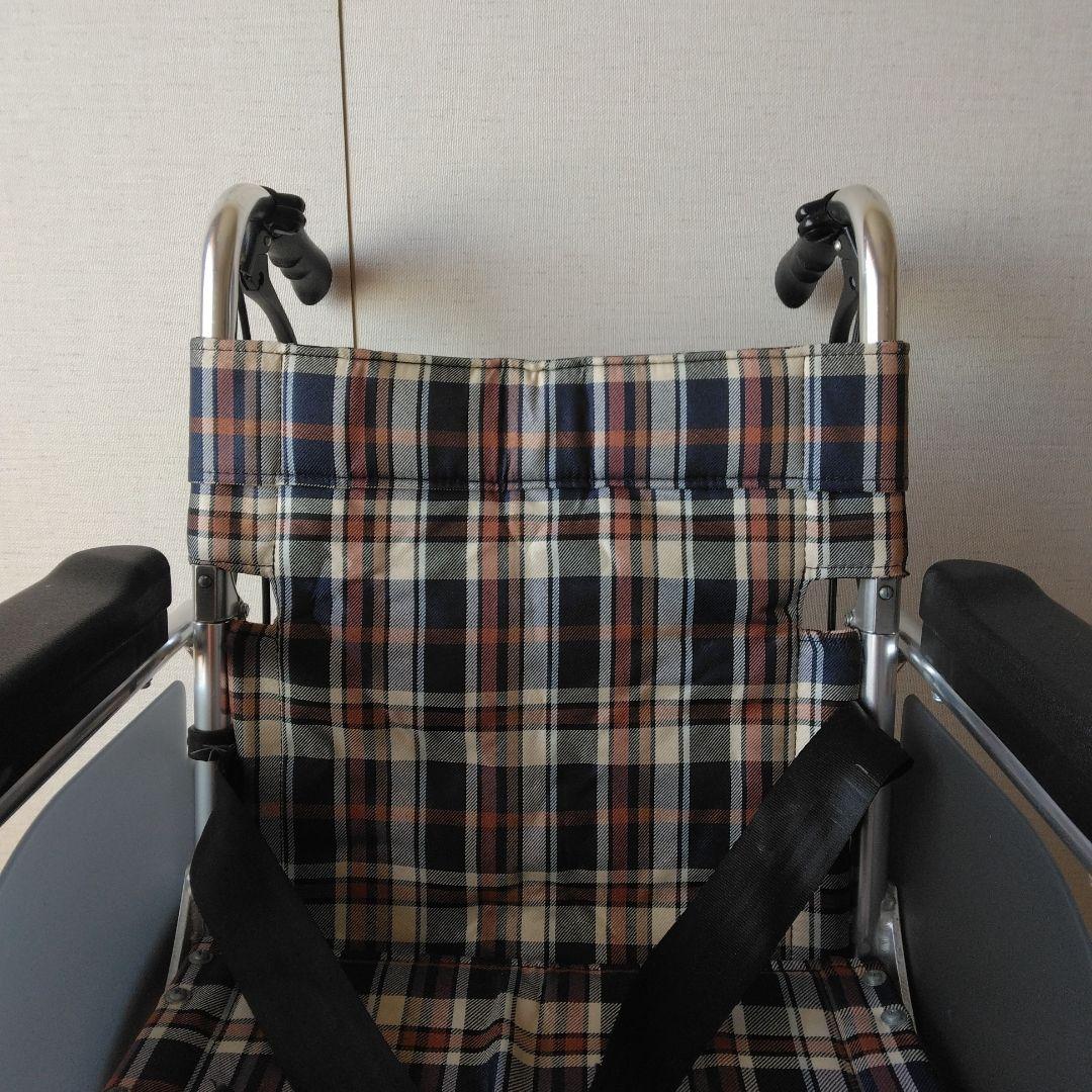 多機能　腰ベルト付き　介助用　車椅子　松永　折り畳み　背折れ