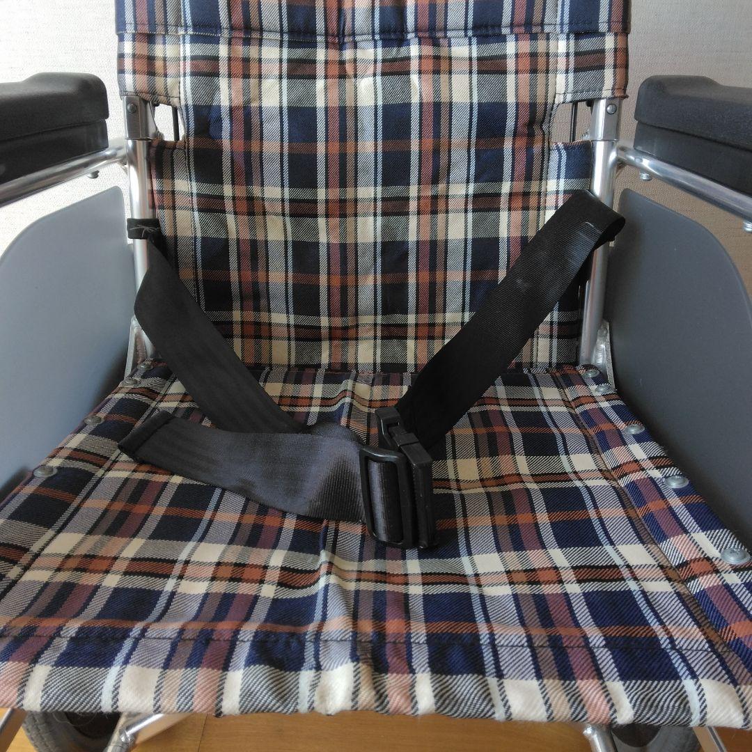 多機能　腰ベルト付き　介助用　車椅子　松永　折り畳み　背折れ