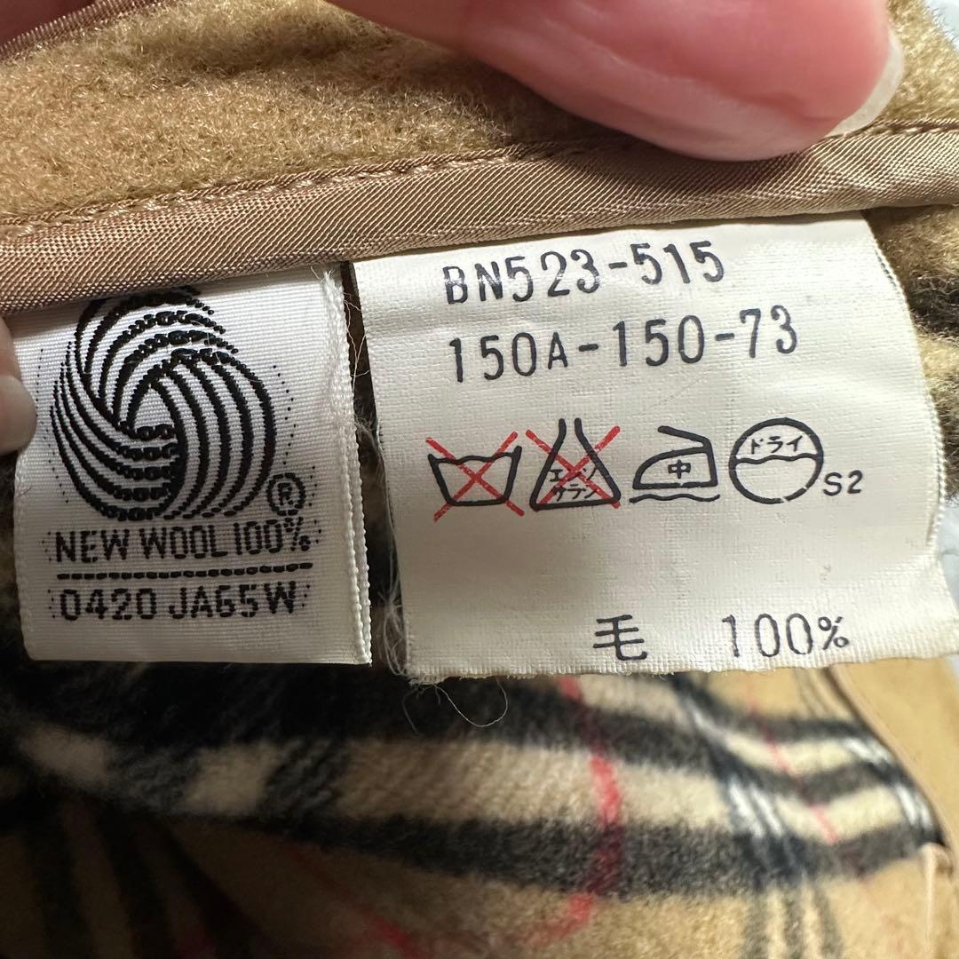 バーバリー♡ダッフルコート　ノバチェック ウール　ハニーベージュ