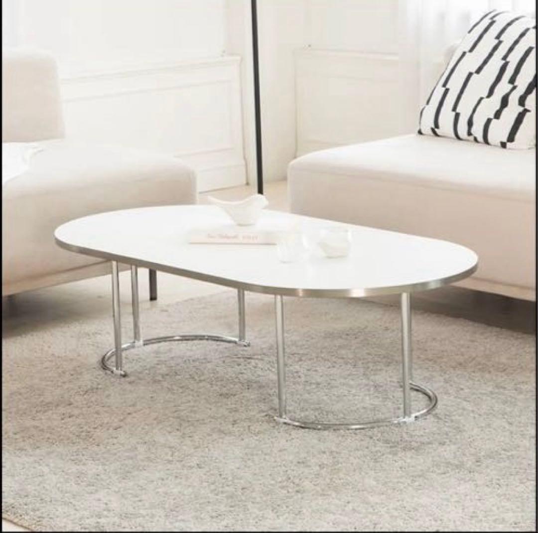 韓国 楕円形 ローテーブル ソファーテーブル 120