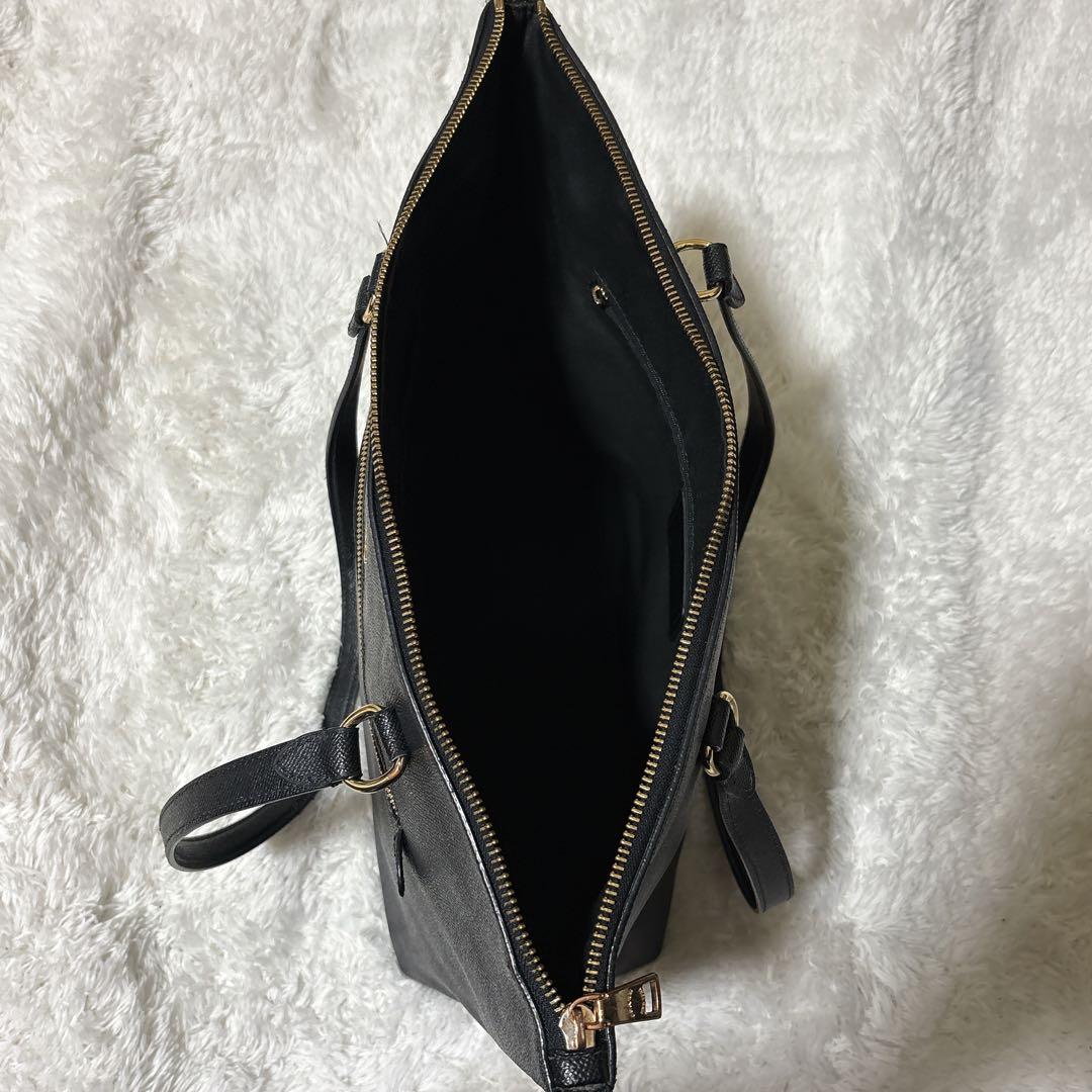COACH コーチ トートバッグ F79608 レザー ブラック A4収納可