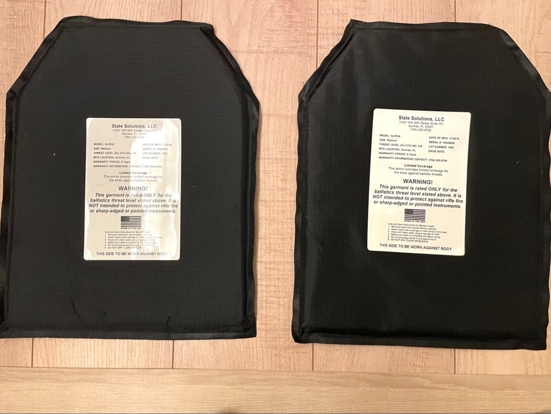 米軍放出品　M ソフトアーマープレート NIJ IIIA Medium S30