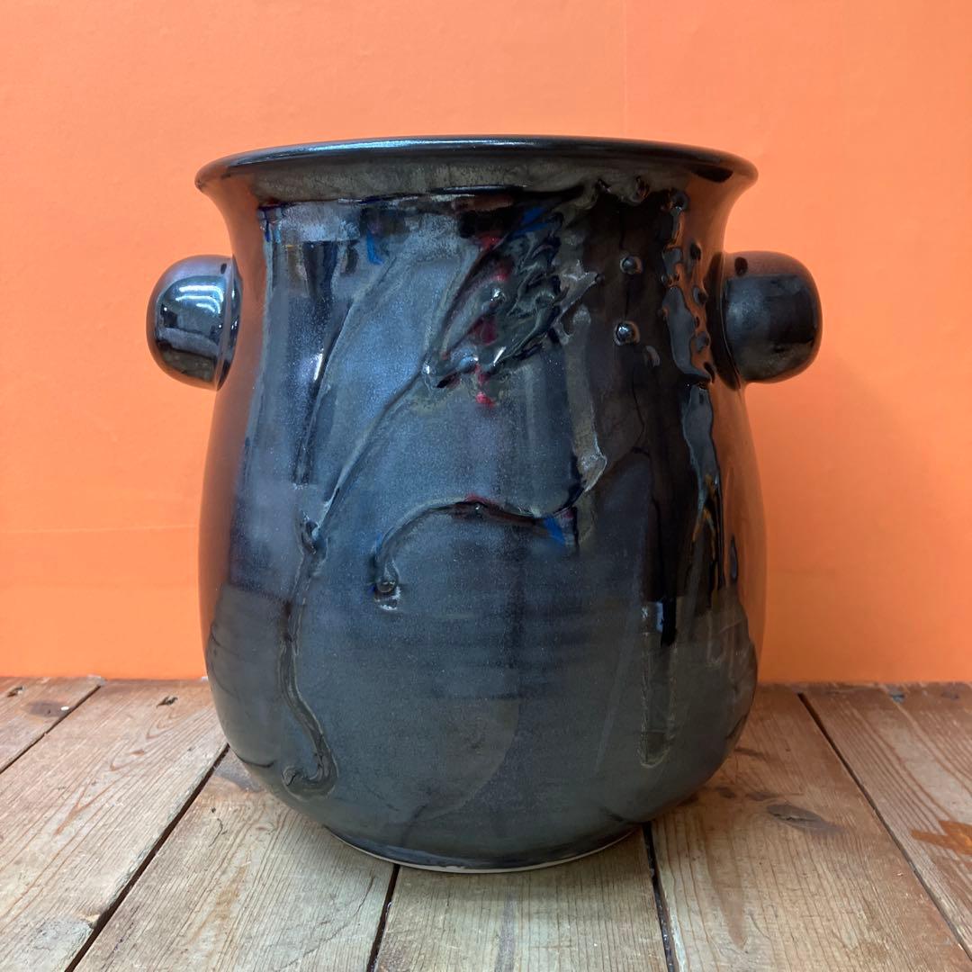 C-壁 相馬焼 大堀相馬焼 京月窯 近徳 伝統工芸 美術品 花瓶 花器 壺 陶磁