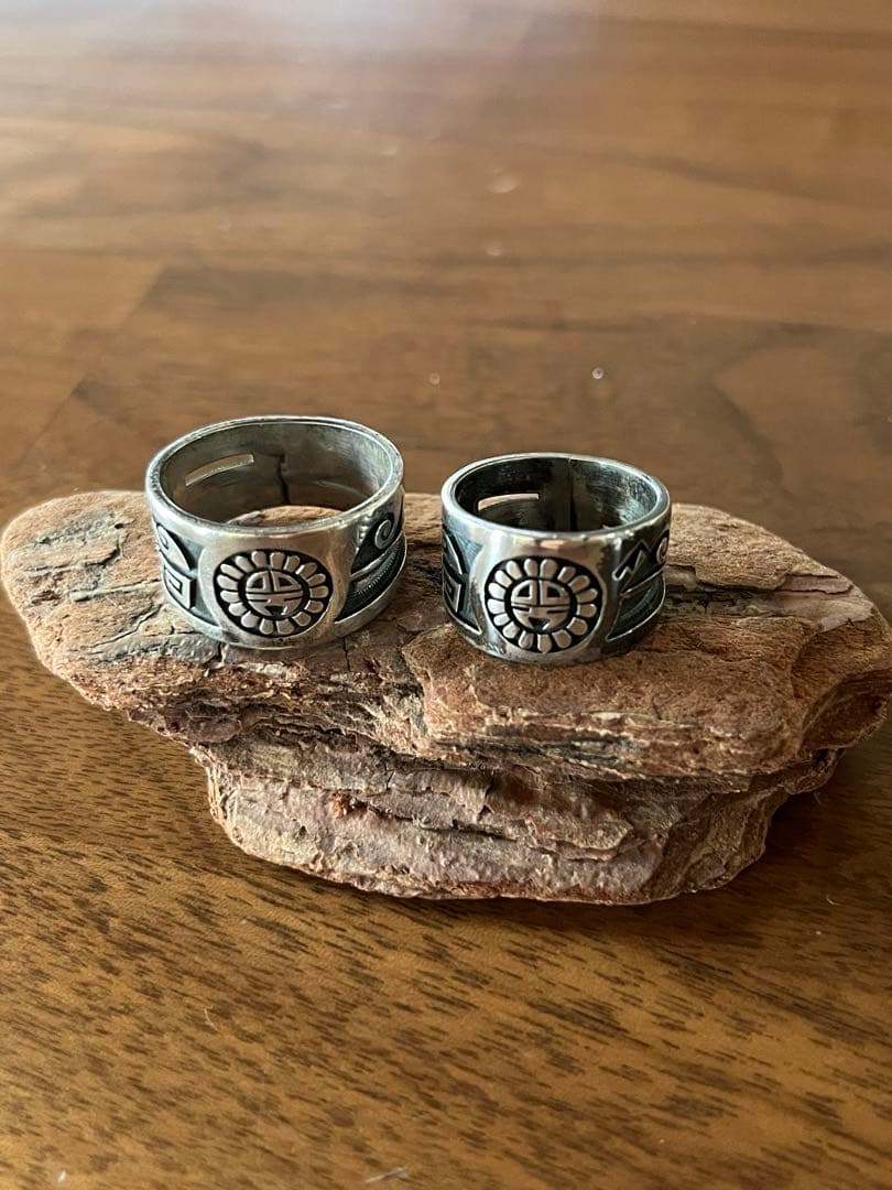 ホピ　ルシオン・ヴァ　インディアンジュエリー リング　ペアリング