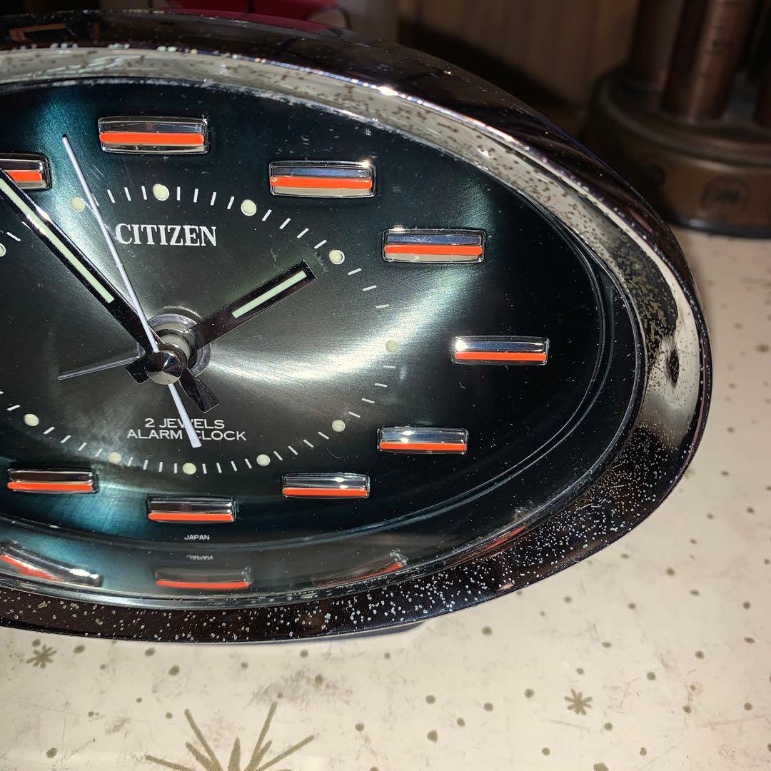 昭和レトロ　動作品　CITIZEN シチズン ゼンマイ時計　スペースエイジ