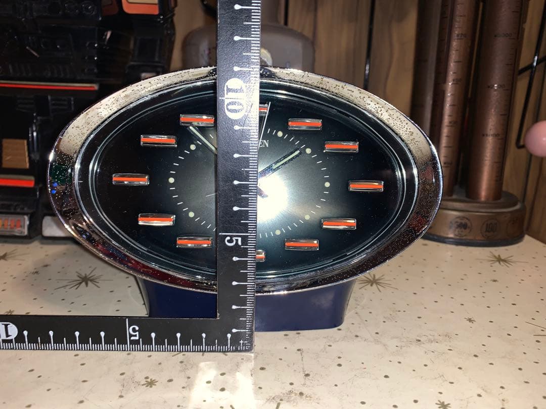 昭和レトロ　動作品　CITIZEN シチズン ゼンマイ時計　スペースエイジ