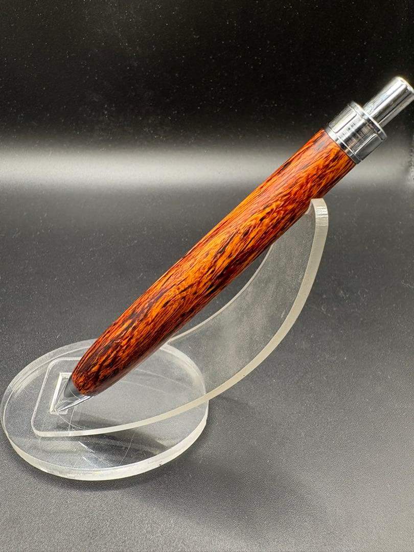 480極上　黄花梨　変わり杢　木軸シャーペン　ボールペン