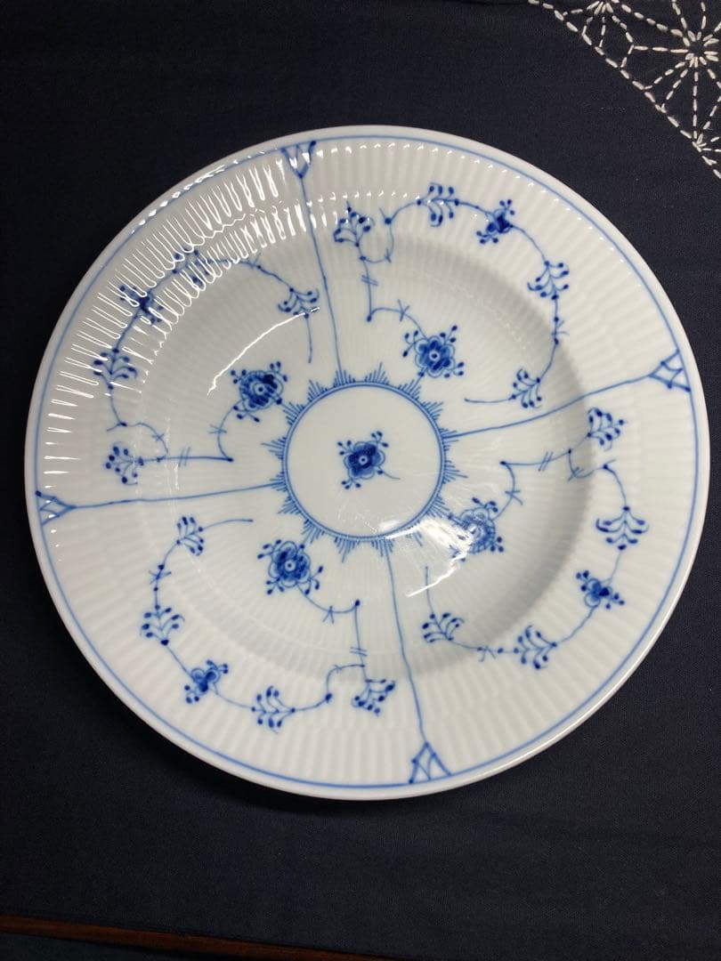 ロイヤルコペンハーゲン　ブルーフルーテッド　プレイン　ディーププレート　深皿