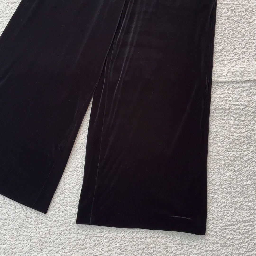 アンシェヌマン ベロア オーバーオール サロペット 黒 定価約3万円 ブラック