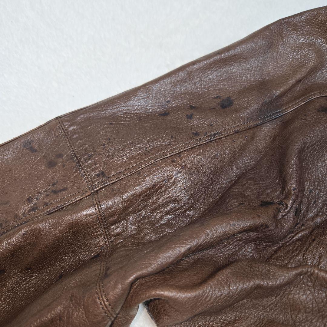 marc buchanan　ノーカラー　レザー　ファー　pelle pelle