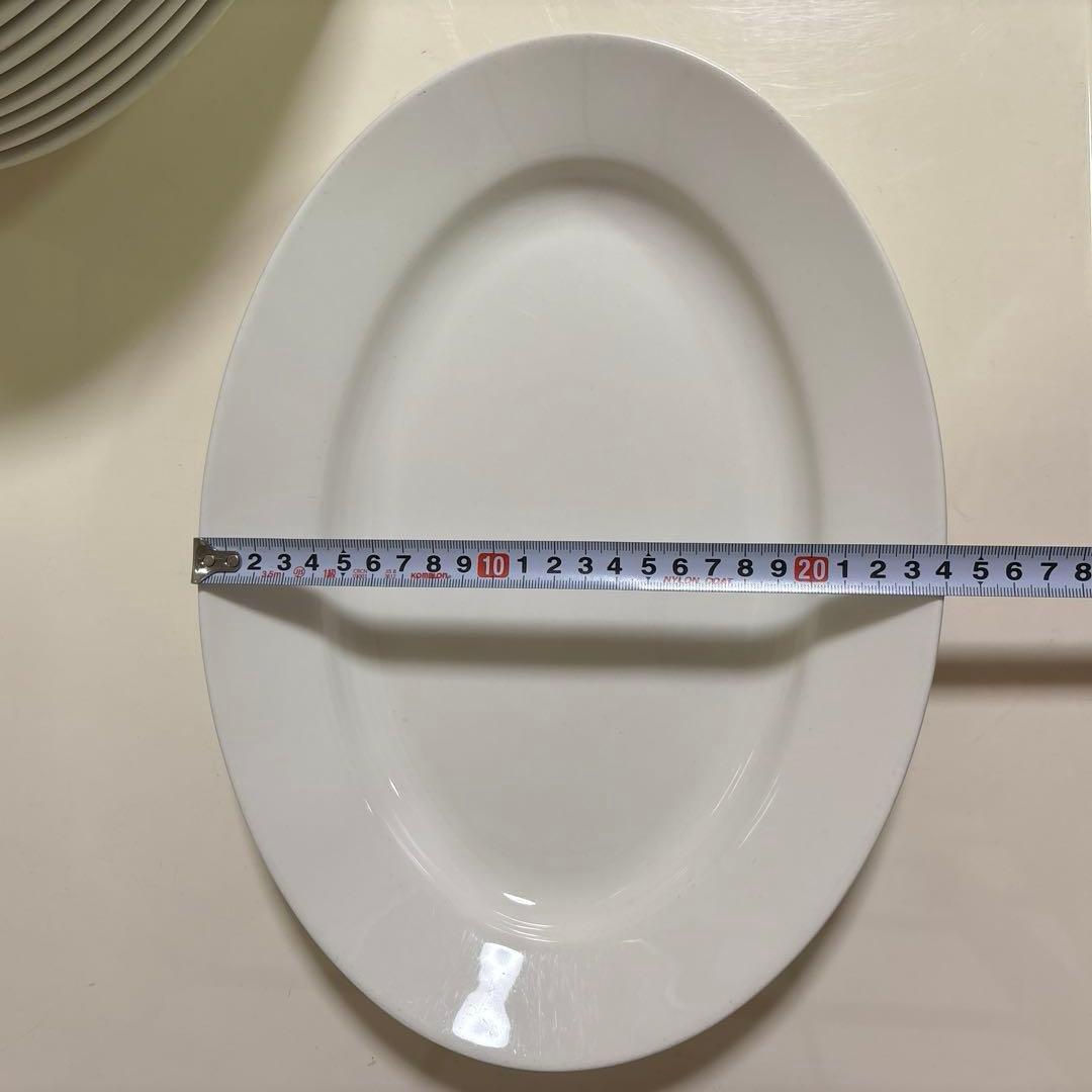 楕円型　オーバル皿　白皿　33×24cm 13枚