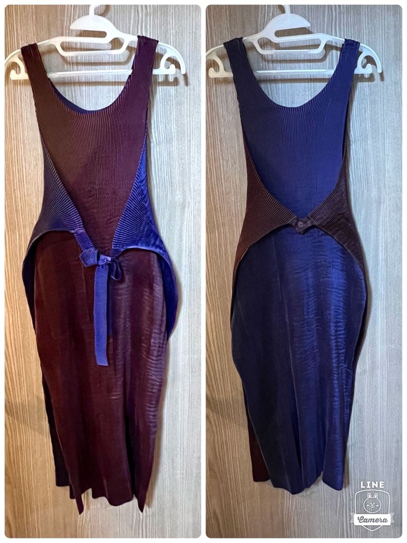 ⭐️ゆかり⭐️PLEATS PLEASE ワンピースエプロン/リバーシブル