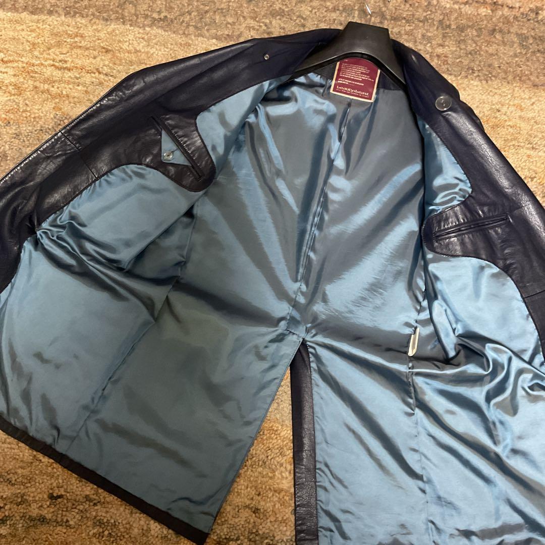 beauty:beast ネイビー レザートレンチコート　レザージャケット