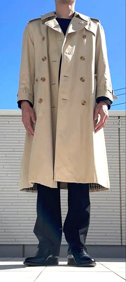 アクアスキュータム　70s〜80sヴィンテージトレンチコート