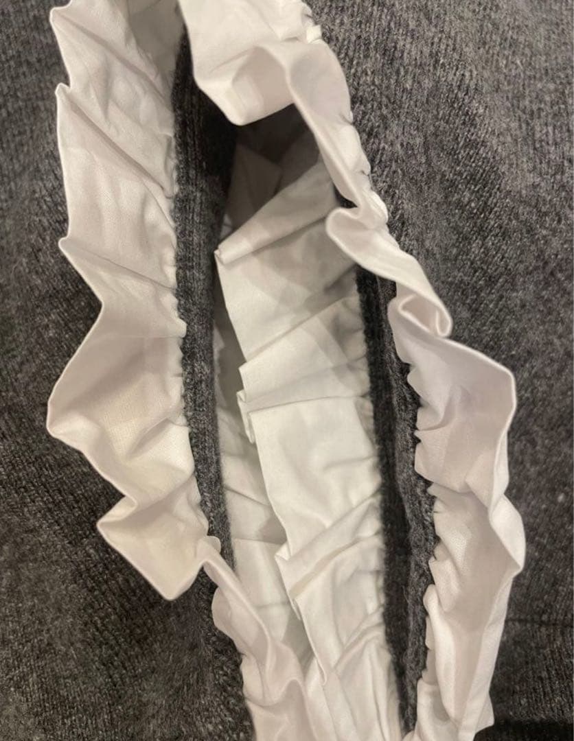 CLANE/クラネ 2WAY FRILL V NECK KNIT TOPS