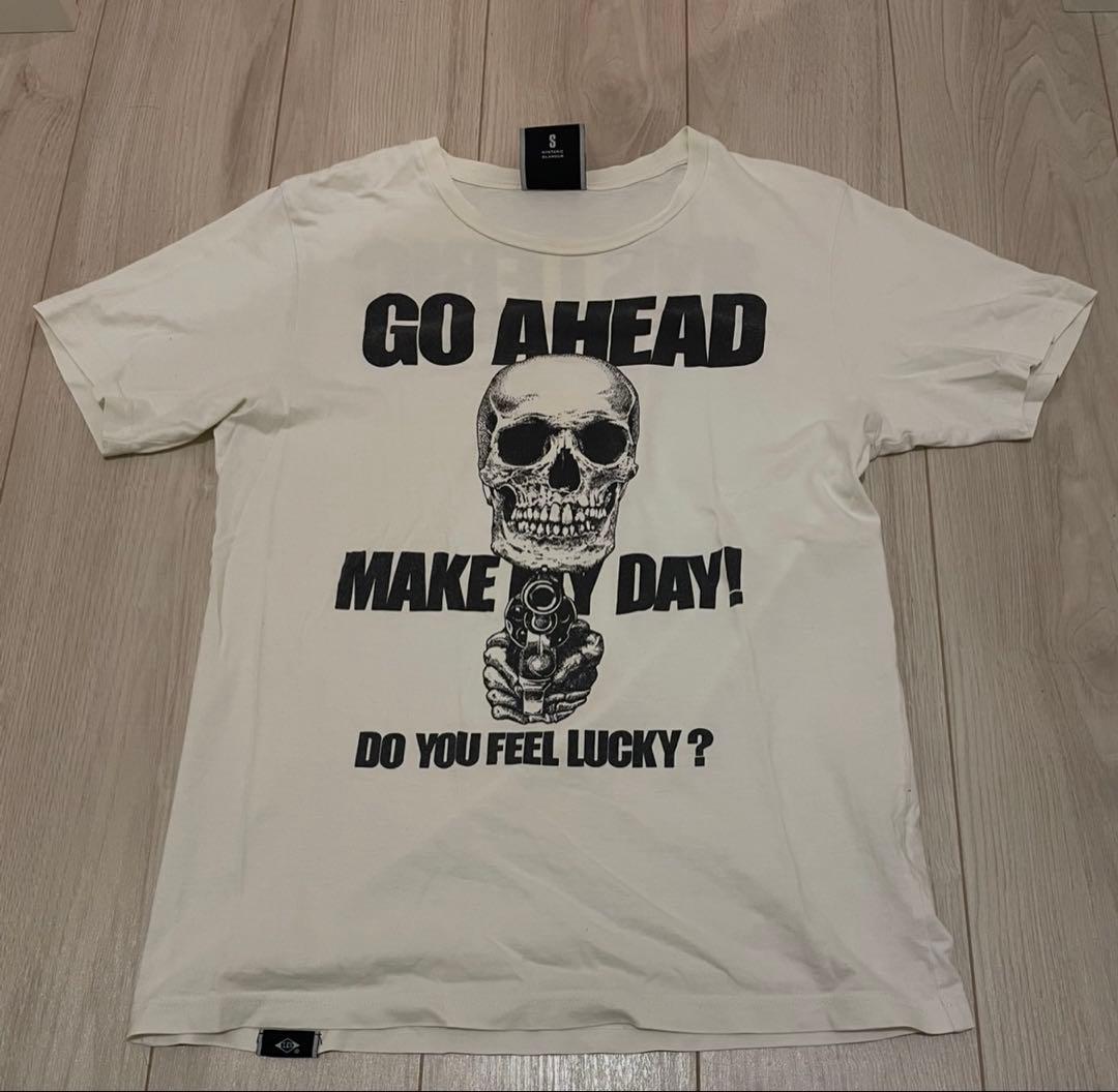 HYSTERIC GLAMOUR スカルプリント Tシャツ GO AHEAD 白