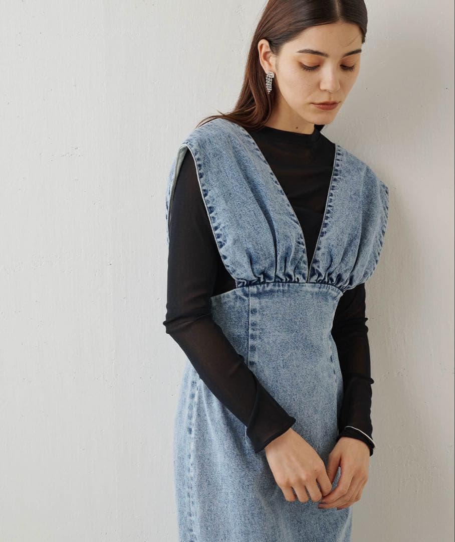 美品★ DENIM Vジャンスカ