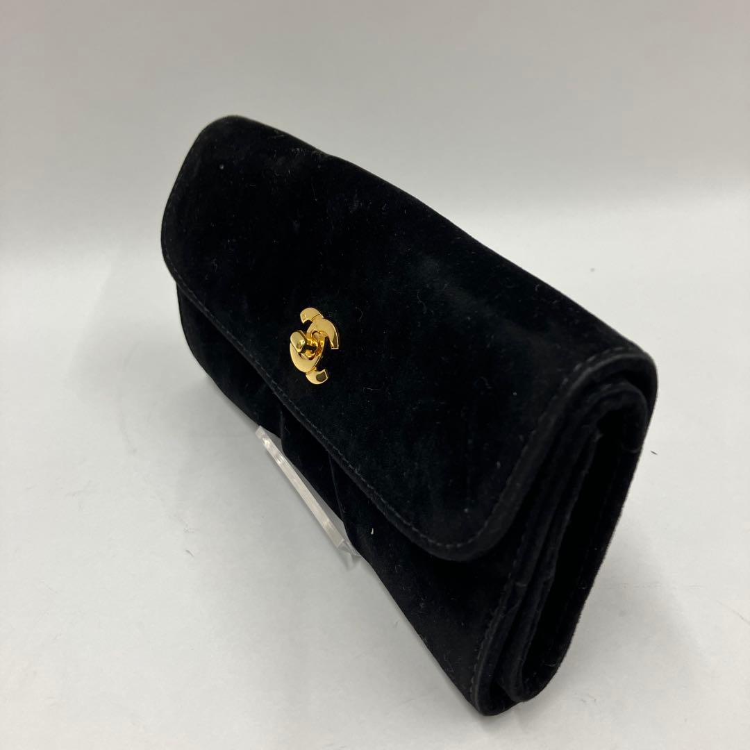 CHANEL シャネル ブラシケース ベロア ゴールド金具