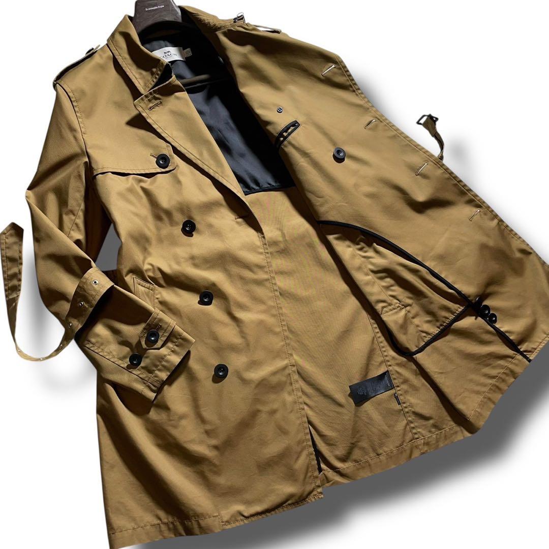 コーチ　coach トレンチコート　ベルト付き　ベージュ　サイズL