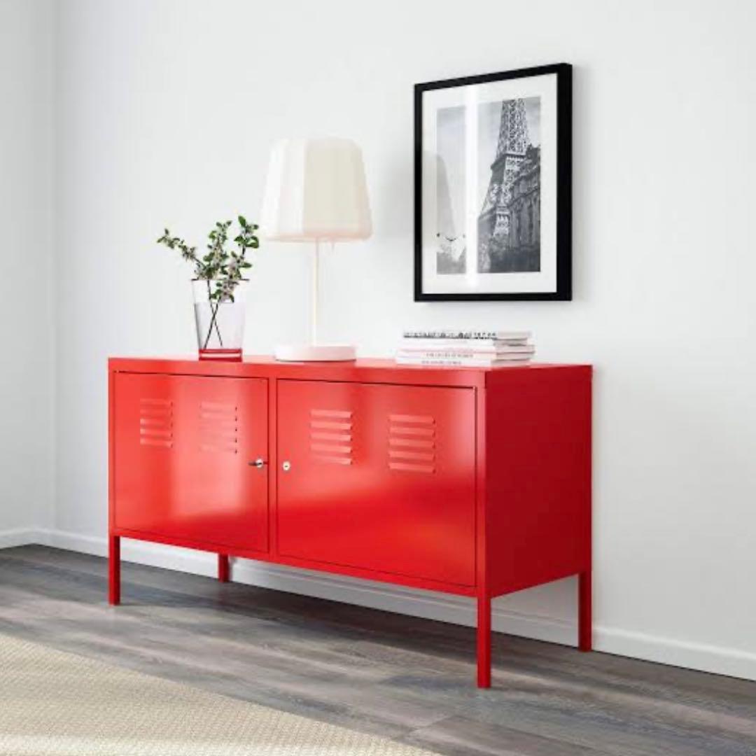 【廃盤品】 IKEA 赤いキャビネット 訳あり