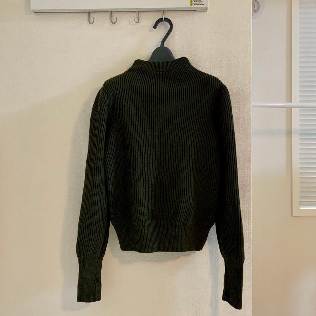 【モデル梨花着用】HYKE ハイク　ボトルネックニット　カーキ