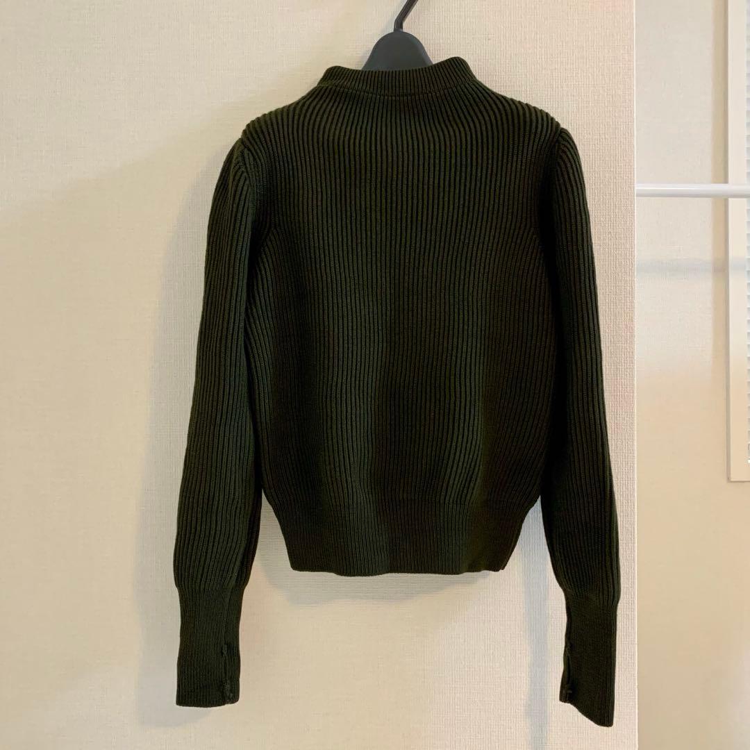 【モデル梨花着用】HYKE ハイク　ボトルネックニット　カーキ