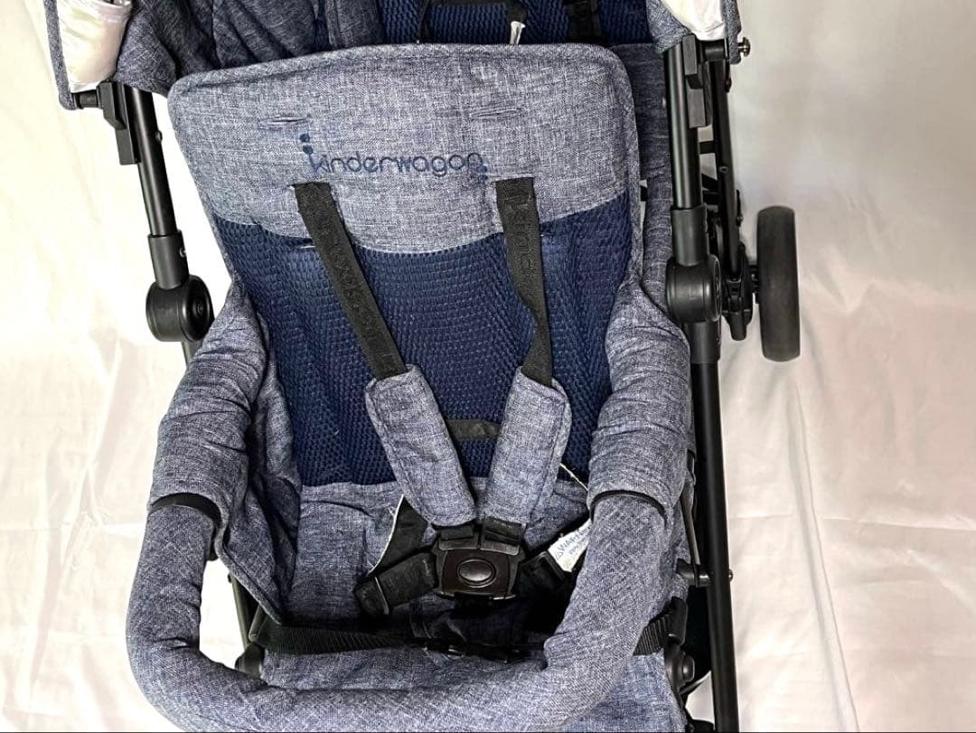 キンダーワゴン2人乗りベビーカーDUOシティHOPグレーデニム年子・双子ちゃんに