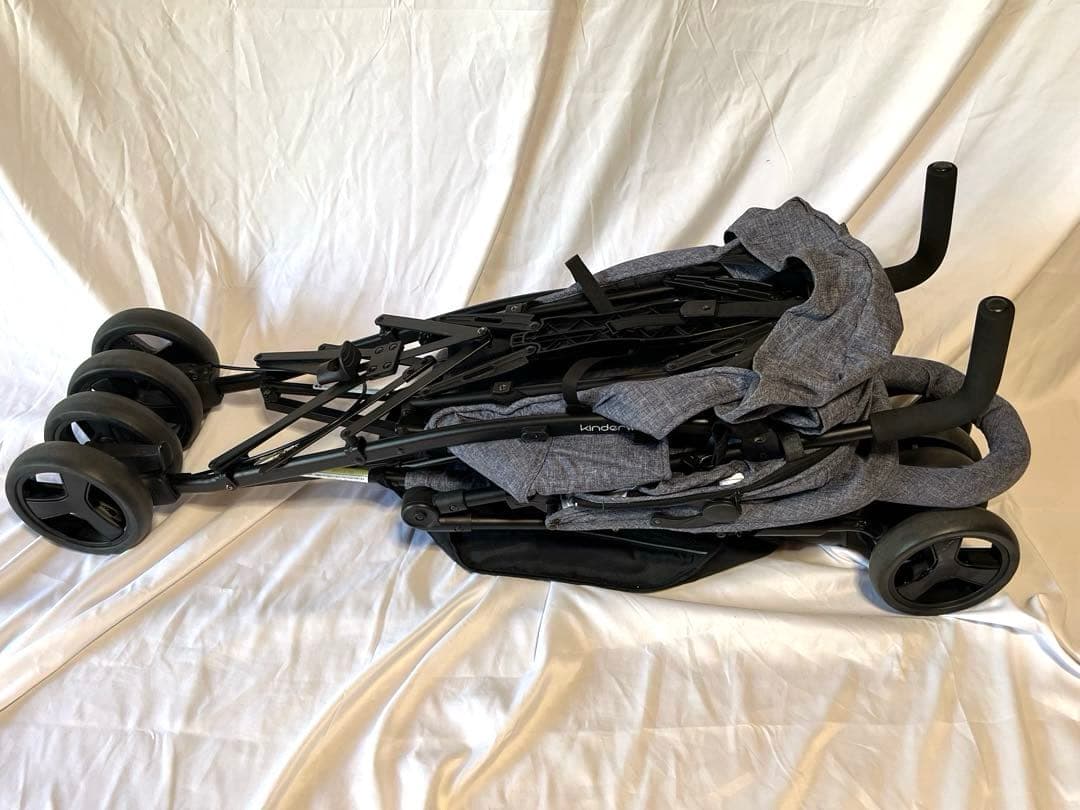 キンダーワゴン2人乗りベビーカーDUOシティHOPグレーデニム年子・双子ちゃんに