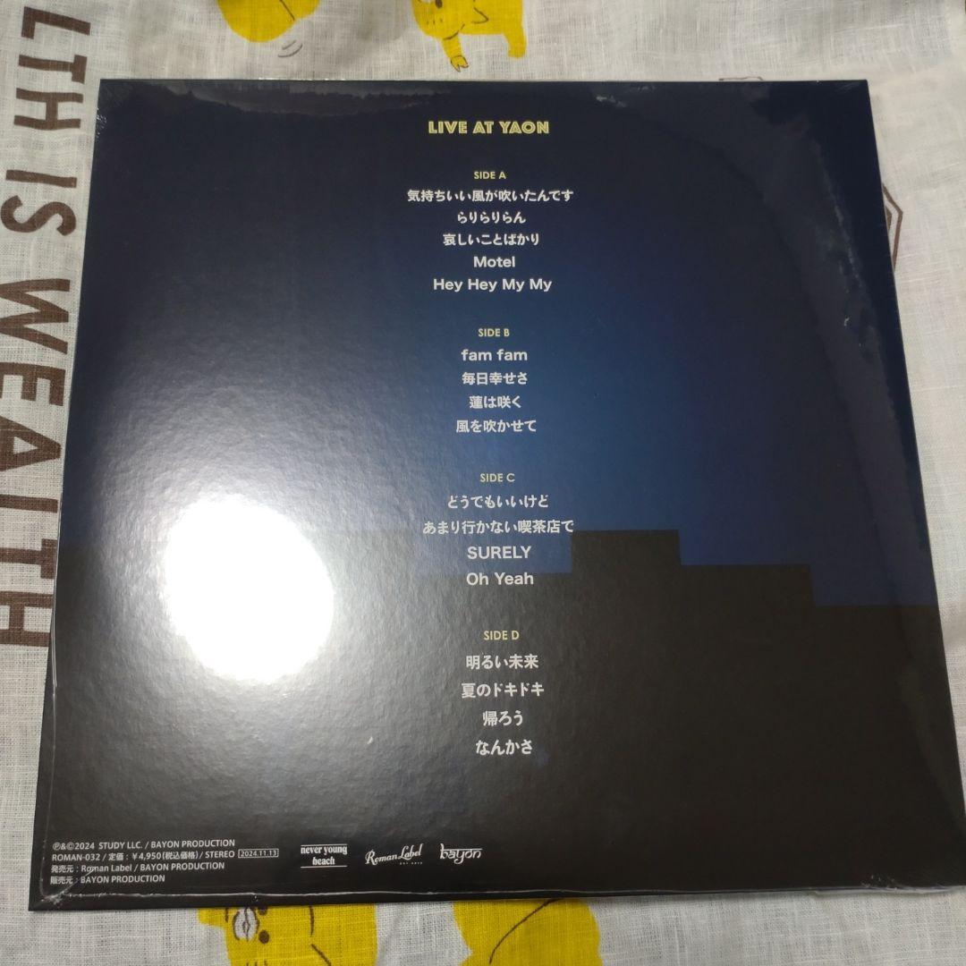 never young beach LIVE AT YAON 新品未使用