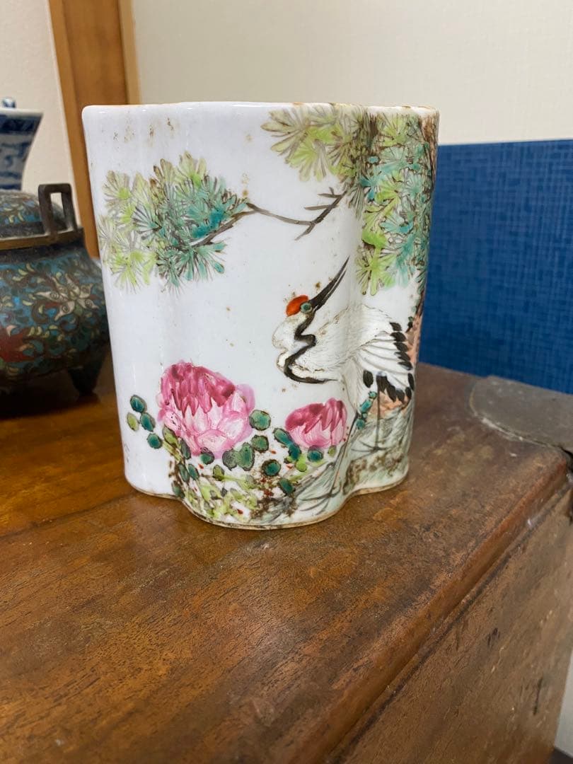 中国美術 筆筒 文房 唐物 骨董 名家