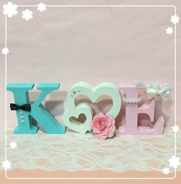 綾志保様確認用♡ウエディングバージョン・イニシャルオブジェ