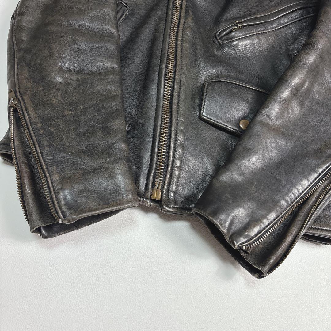vanson ダブルライダースジャケット キルティング 黒色 Sサイズ 本革