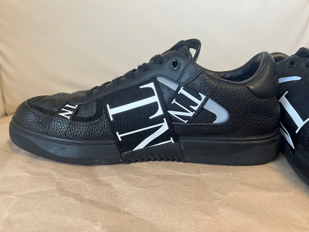 VALENTINO ヴァレンティノ レザー スニーカー 44 オールブラック